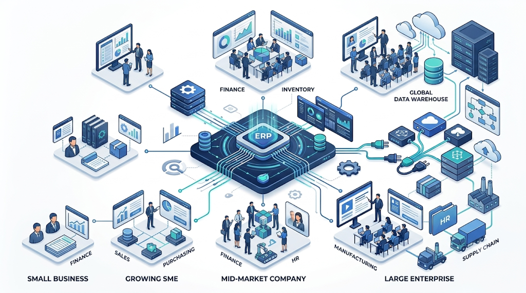 ERP implementation cost in India by business size and project complexity
