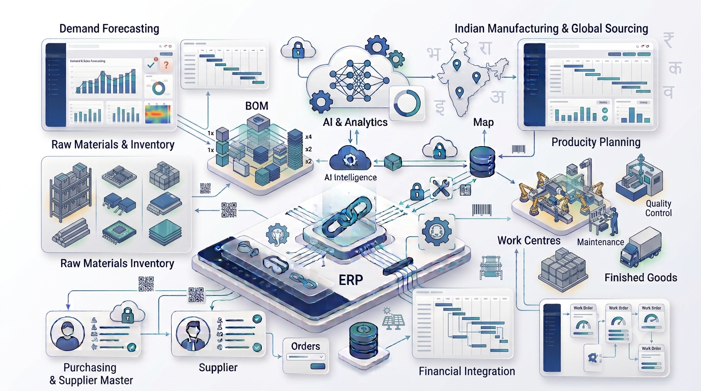 Tally alternative for manufacturing inventory and BOM control across raw materials WIP and finished goods