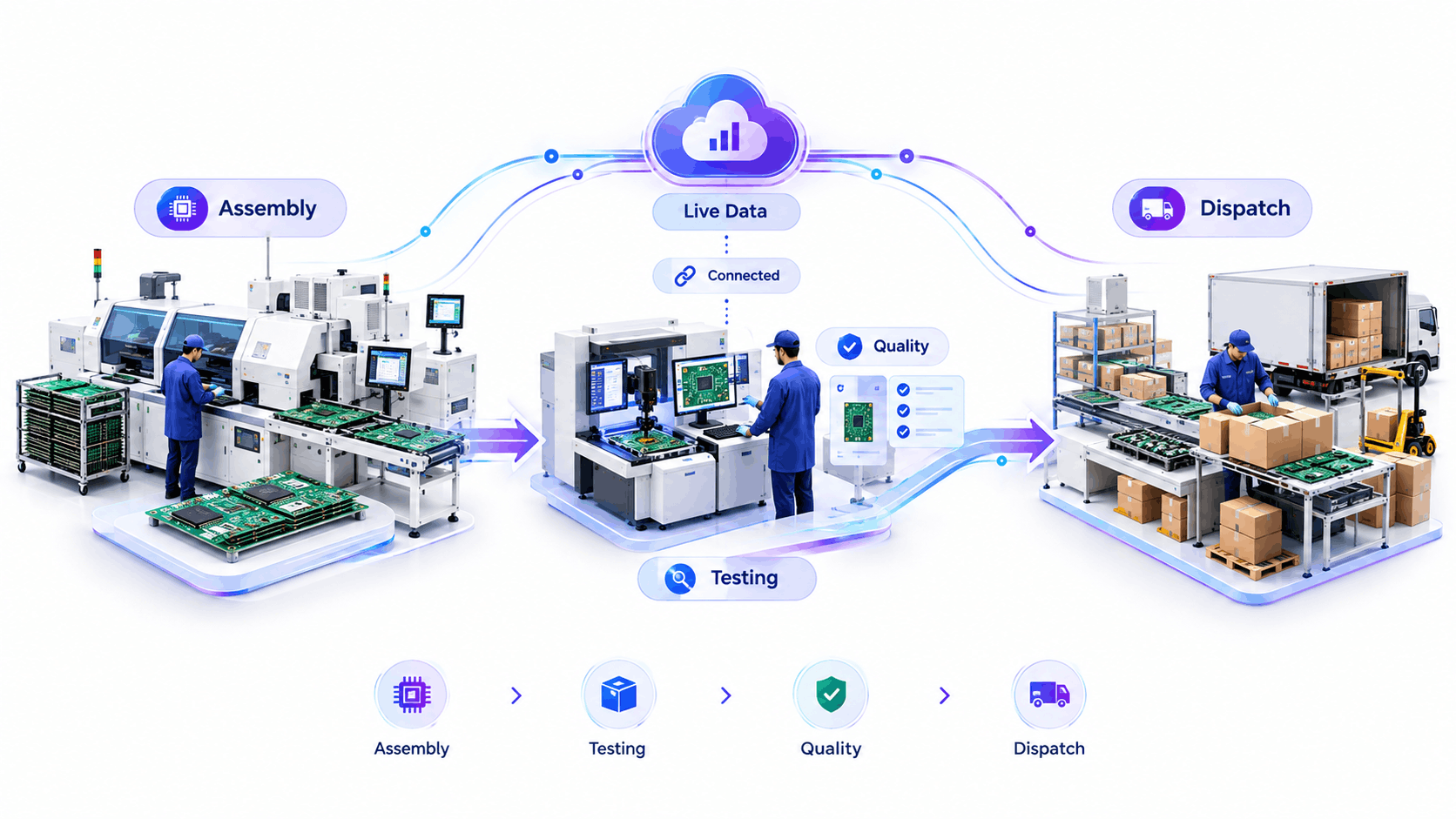 PCB circuit board illustrating digital transformation in electronics manufacturing
