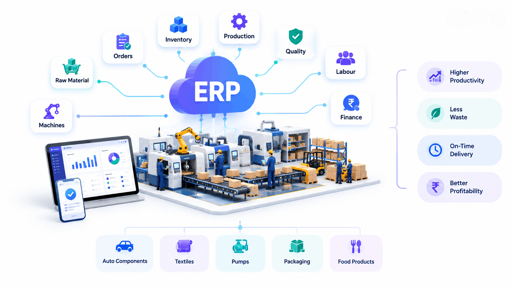 ERP software company for manufacturing in India