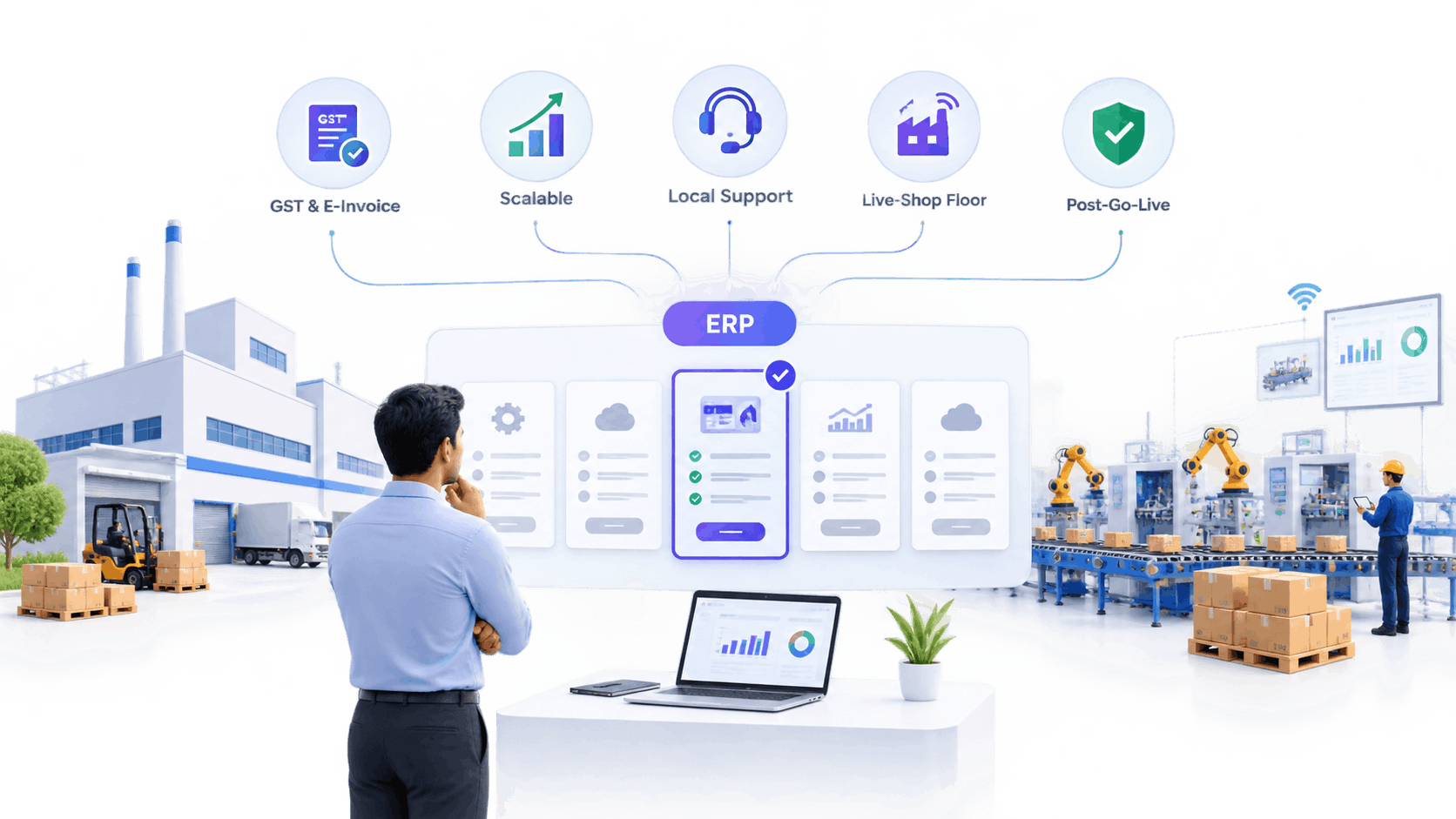 Digital transformation company in India helping a manufacturer choose the best ERP software