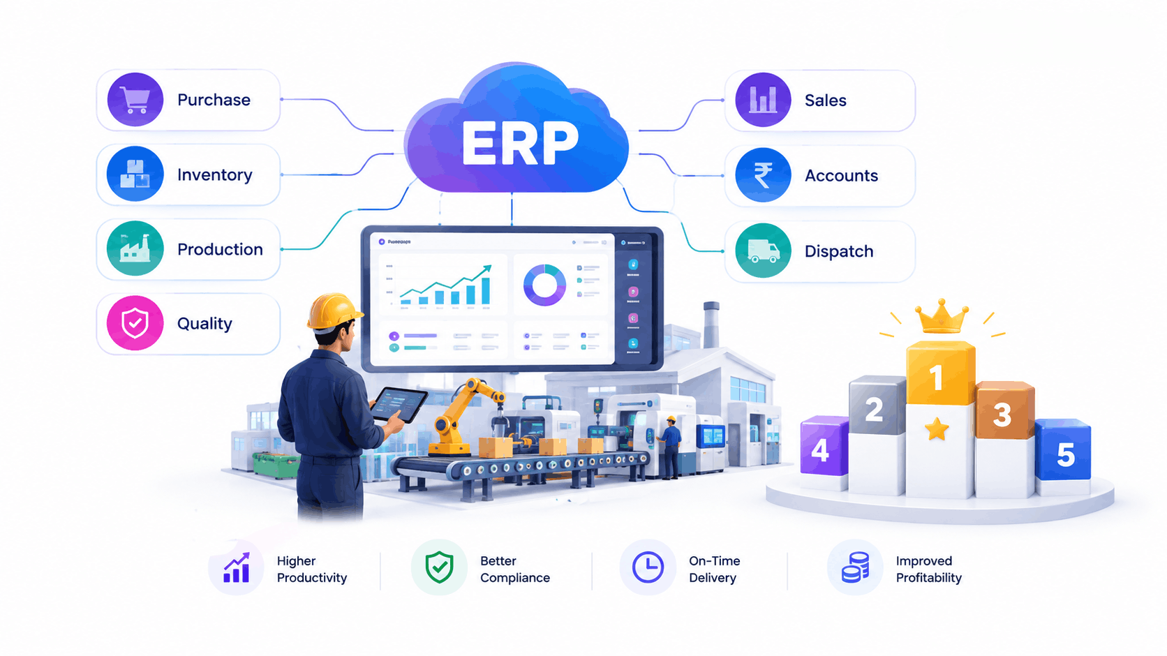 Top 5 ERP software for manufacturing in India